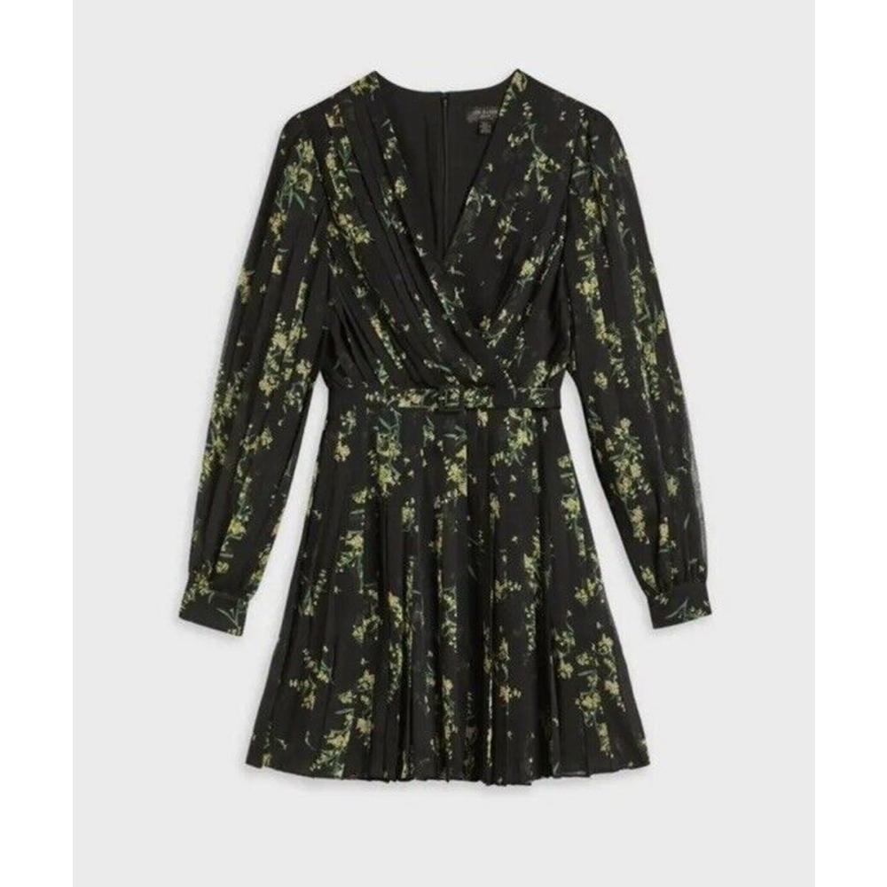 Ted Baker Black Floral Midi Dress